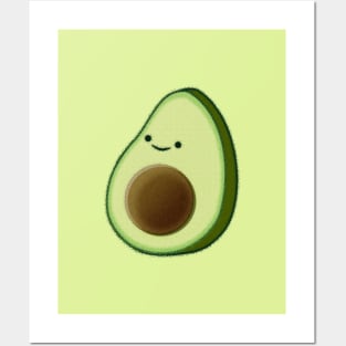 Cute Avocado Drawing Posters and Art